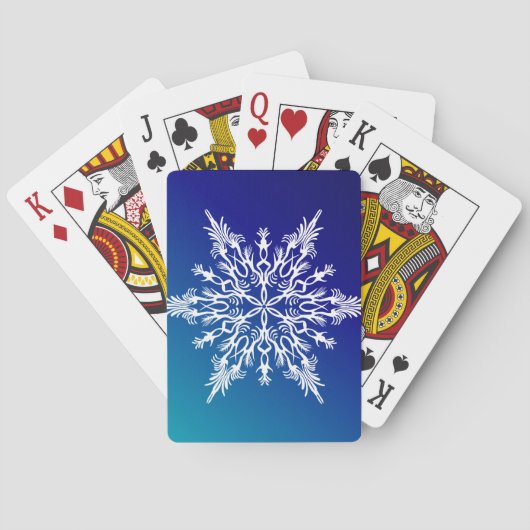 SNOWFLAKE on Blue トランプ (裏面)
