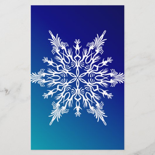 SNOWFLAKE on Blue 便箋 (正面)