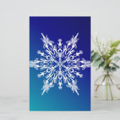 SNOWFLAKE on Blue 便箋 (スタンド正面)