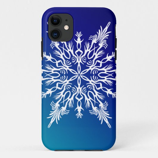SNOWFLAKE on Blue Case-Mate iPhoneケース (裏面)