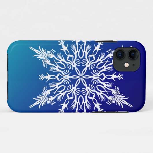 SNOWFLAKE on Blue Case-Mate iPhoneケース (裏面(横))