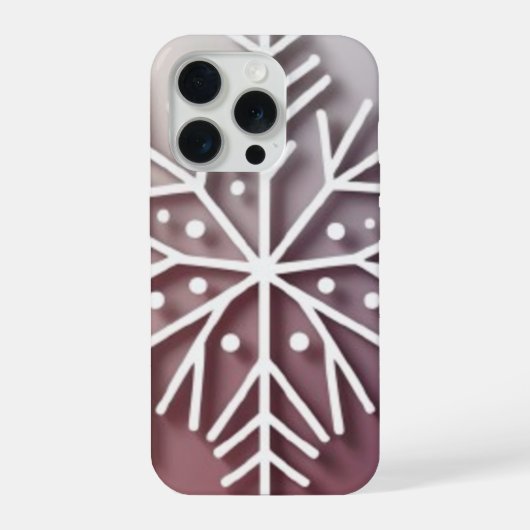 Snowflake Ornament Icon – Winter Holiday Design  iPhoneケース (裏面)