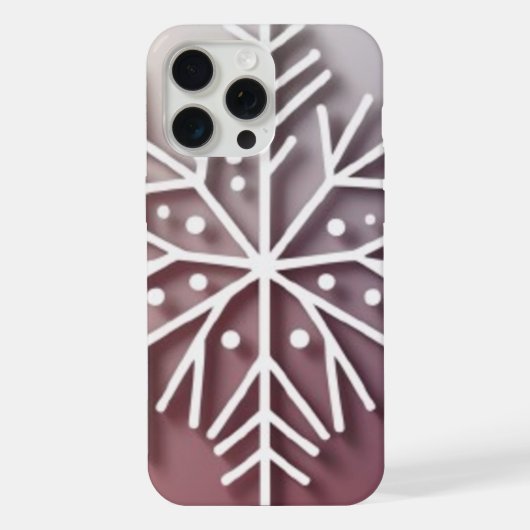 Snowflake Ornament Icon – Winter Holiday Design  iPhoneケース (裏面)
