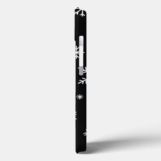 Snowflake Pattern Black Phone Case Case-Mate iPhoneケース (裏面 / 左)