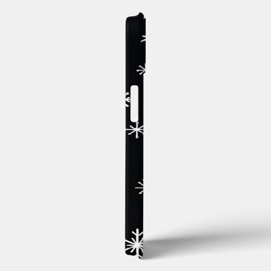 Snowflake Pattern Black Phone Case Case-Mate iPhoneケース (裏面 / 右)