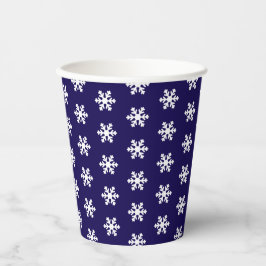 Snowflake Pattern Blue& White Winter 紙コップ