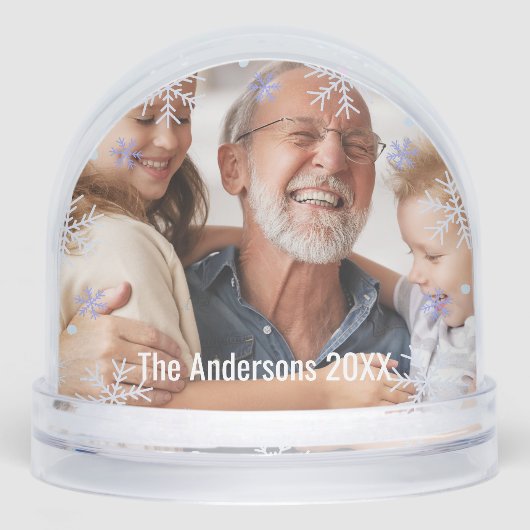 Snowflake Personalized Keepsake Family Photo (正面)