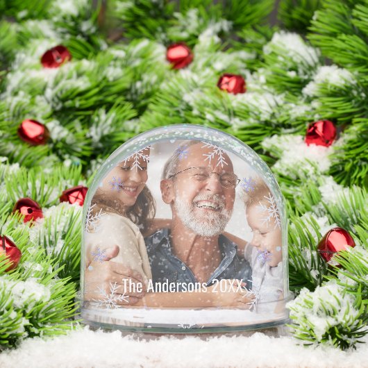 Snowflake Personalized Keepsake Family Photo (クリスマス)