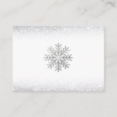  Snowflake Pink & Silver Baby Shower Book Request  エンクロージャーカード (裏面)