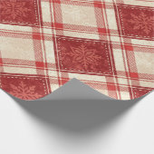  Snowflake Plaid ラッピングペーパー (角)