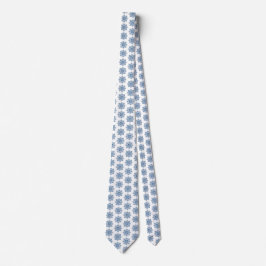 Snowflake Plaid Pattern Blue Holiday Neck Tie ネクタイ