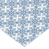 Snowflake Plaid Pattern Blue Holiday Table Runner ショートテーブルランナー (コーナー)