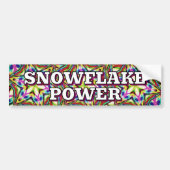 SNOWFLAKE POWER (単語を変更できる) バンパーステッカー (正面)