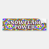 SNOWFLAKE POWER (文字を変更可能) バンパーステッカー (正面)