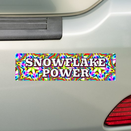 SNOWFLAKE POWER ( you may change the words ) バンパーステッカー (車上)