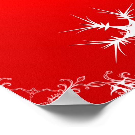 Snowflake Reindeer ポスター (角)