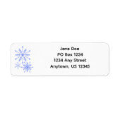 Snowflake Return Address Label with Four Lines ラベル (正面)