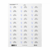 Snowflake Return Address Label with Four Lines ラベル (フルシート)