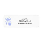 Snowflake Return Address Label with Three Lines ラベル (正面)