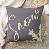 Snowflake script sugarplum purple butter cream  クッション (ブランケット)