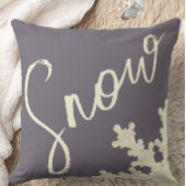 Snowflake script sugarplum purple butter cream  クッション