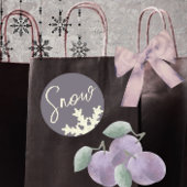 Snowflake script sugarplum purple butter cream  ラウンドシール