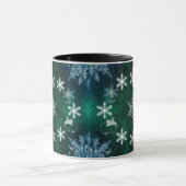 Snowflake Silhouettes Combo Christmas Mug マグカップ (中央)