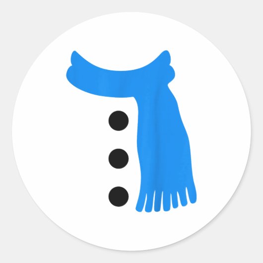 Snowflake Snowman Costumes Christmas Family Matchi ラウンドシール (正面)