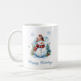 Snowflake Snowman Mug – Custom Winter Gift コーヒーマグカップ