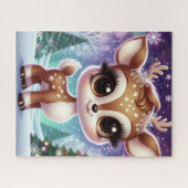 Snowflake Sparkle Baby Reindeer ジグソーパズル (横)