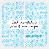 Snowflake Sticker スクエアシール (正面)