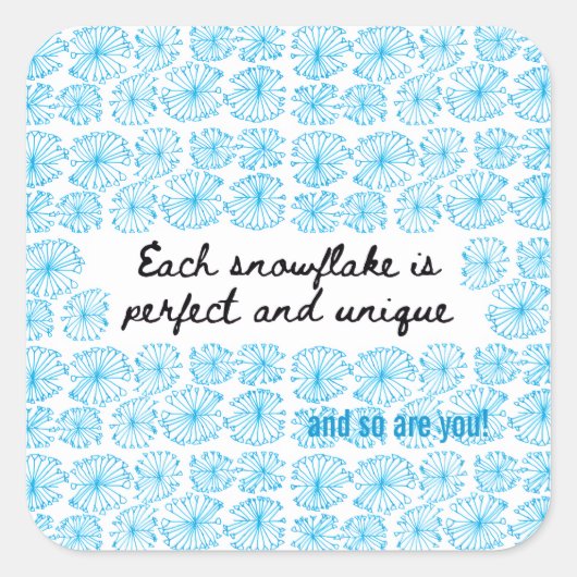 Snowflake Sticker スクエアシール (正面)