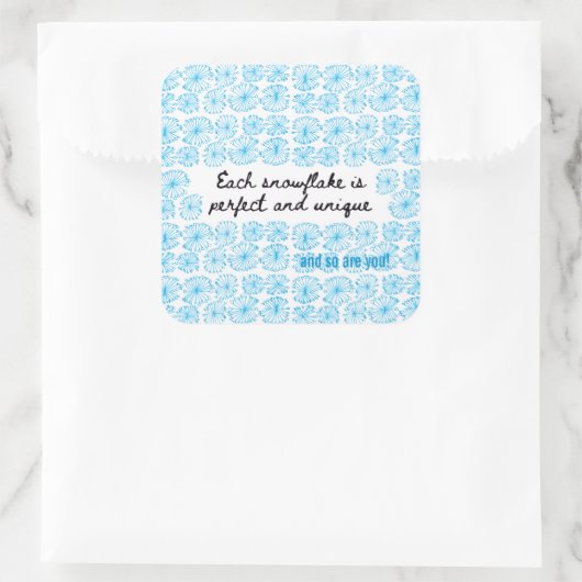 Snowflake Sticker スクエアシール (バッグ)