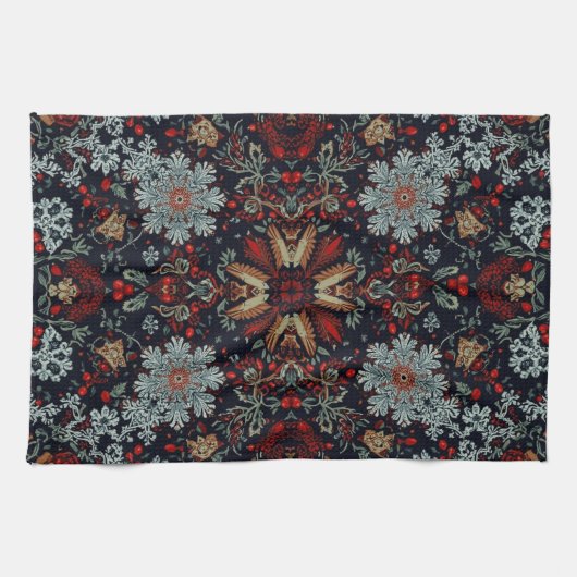 Snowflake Symphony in Christmas キッチンタオル (横)