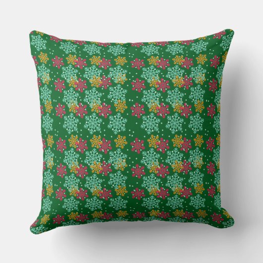 Snowflake Throw Pillow クッション (裏面)