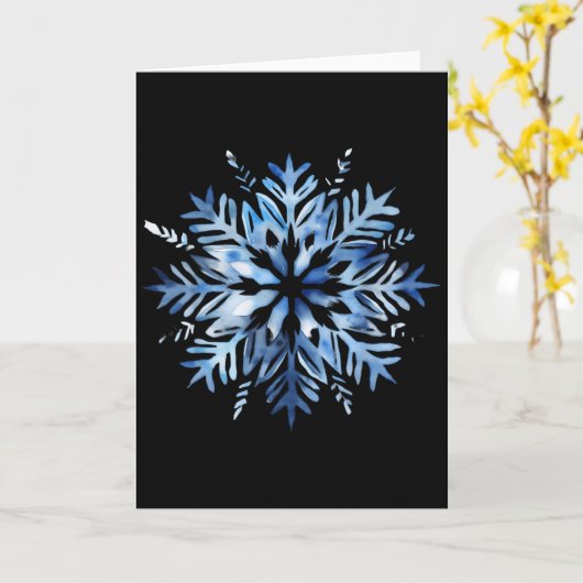 Snowflake Winter Christmas Matching  カード (黄色い花)