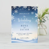 Snowflake Winter Wedding Invitation 招待状 (スタンド正面)