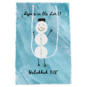 Snowflake Wrapping Paper ミディアムペーパーバッグ (裏面)