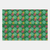 Snowflake Wrapping Paper Flat Sheet Set of 3 ラッピングペーパーシート (正面)