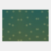 Snowflake Wrapping Paper Flat Sheet Set of 3 ラッピングペーパーシート (正面3)