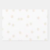 Snowflake Wrapping Paper Flat Sheet Set of 3 ラッピングペーパーシート (正面)