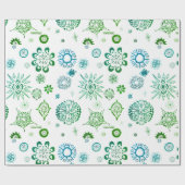 SNOWFLAKESクリスマスギフトラップ | m3galleryStudio ラッピングペーパー (フラット)