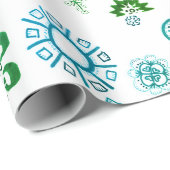 SNOWFLAKESクリスマスギフトラップ | m3galleryStudio ラッピングペーパー (ロールコーナー)