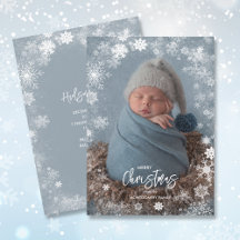 Snowflakes写真Winter Birth Announcements