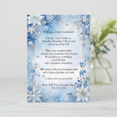 Snowflakes and Flowers Christmas Party 招待状 (スタンド正面)