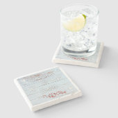 Snowflakes and Smiles Coaster ストーンコースター (横)