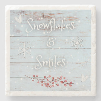 Snowflakes and Smiles Coaster ストーンコースター
