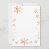 Snowflakes Baby Is Brewing Pink Winter Baby Shower 招待状 (裏面)