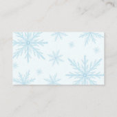 Snowflakes Boy Baby Shower Diaper Raffle Ticket エンクロージャーカード (裏面)