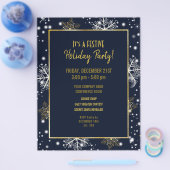 Snowflakes Christmas Holiday Party Invitation チラシ (シングル)
